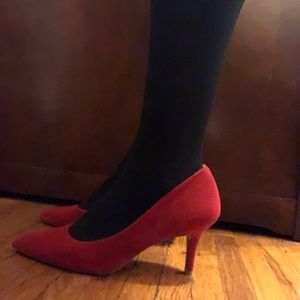 Alfani Red Suede Pointed Toe Pumps